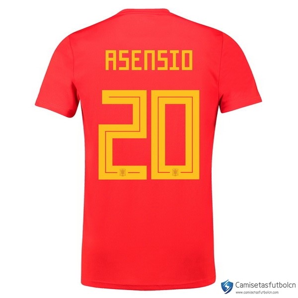 Camiseta Seleccion España Primera equipo Asensio 2018 Rojo